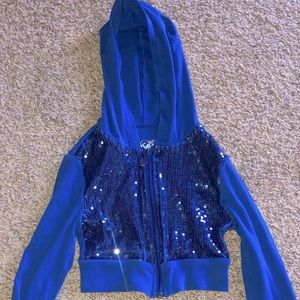 Justice sequins hooded half jacket